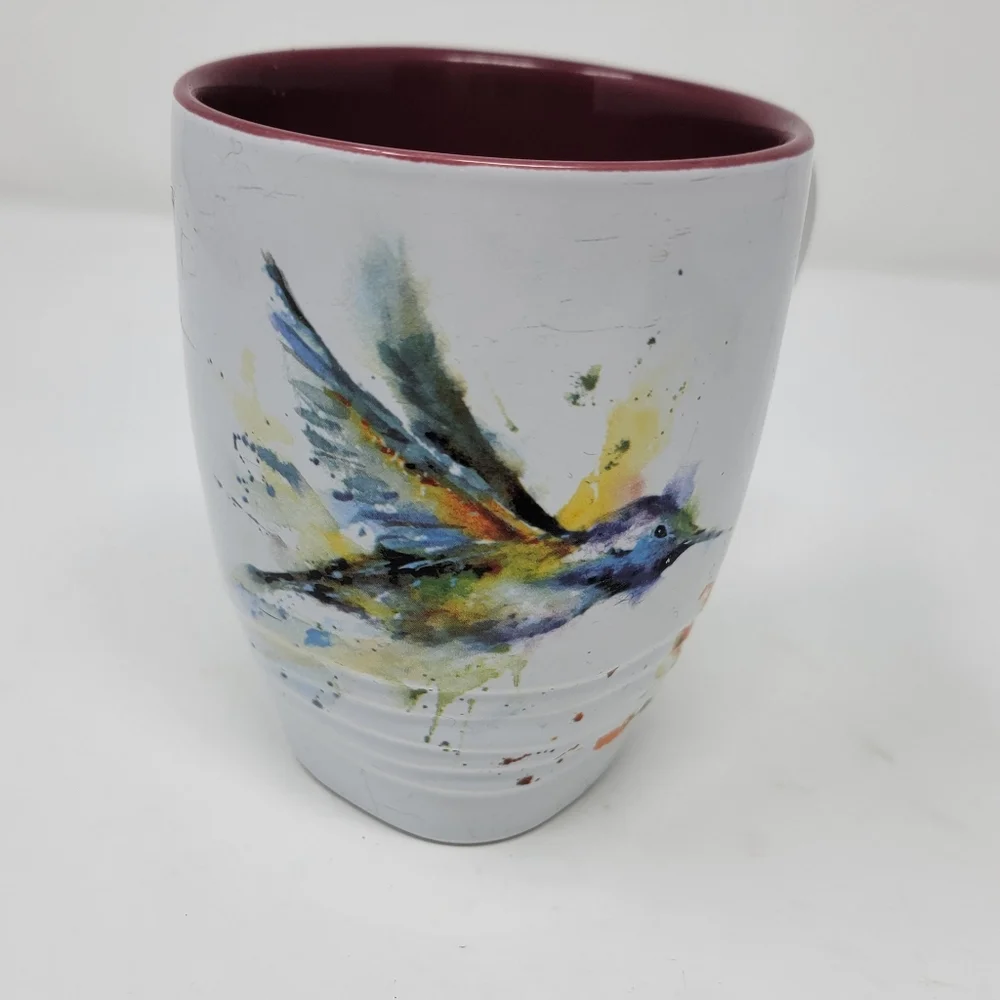 Demdaco DEAN CROUSER Collection, Paint Splash Hummingbird, 14 oz. Mug - Picture 1 of 8